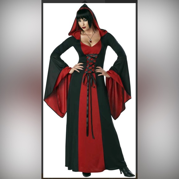 Halloween deluxe hooded robe - witch costume size XL - Picture 1 of 5
